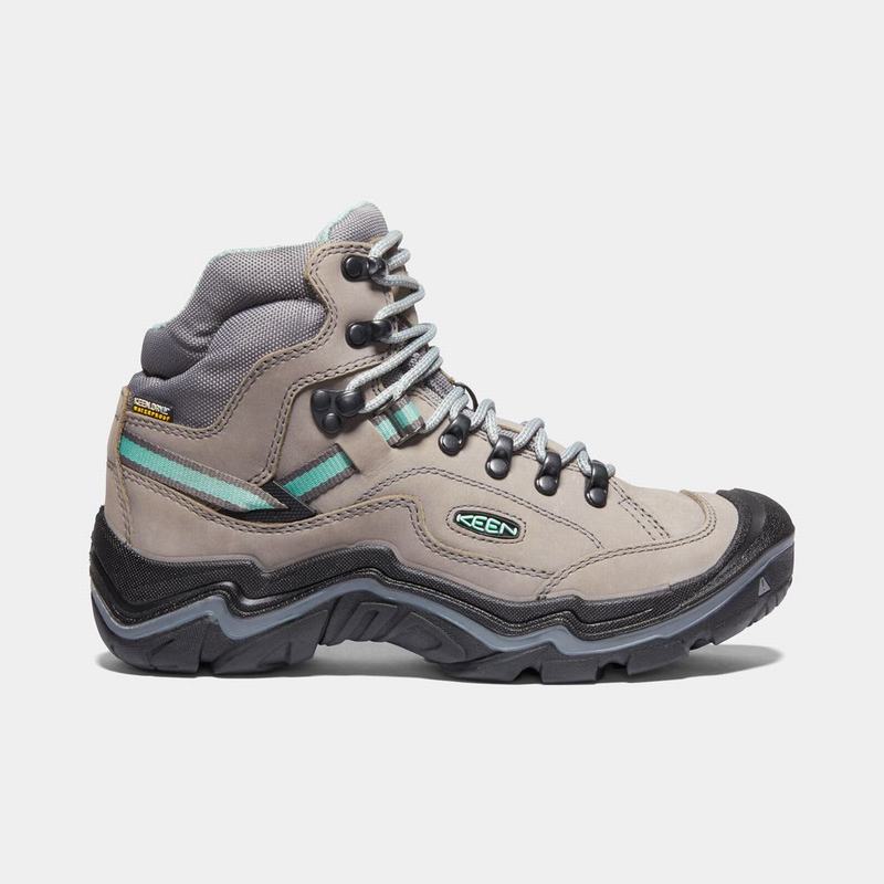 Keen Durand II Waterproof Womens Hiking Boots Khaki/Grey NZ Sale (0194-CZLSX)